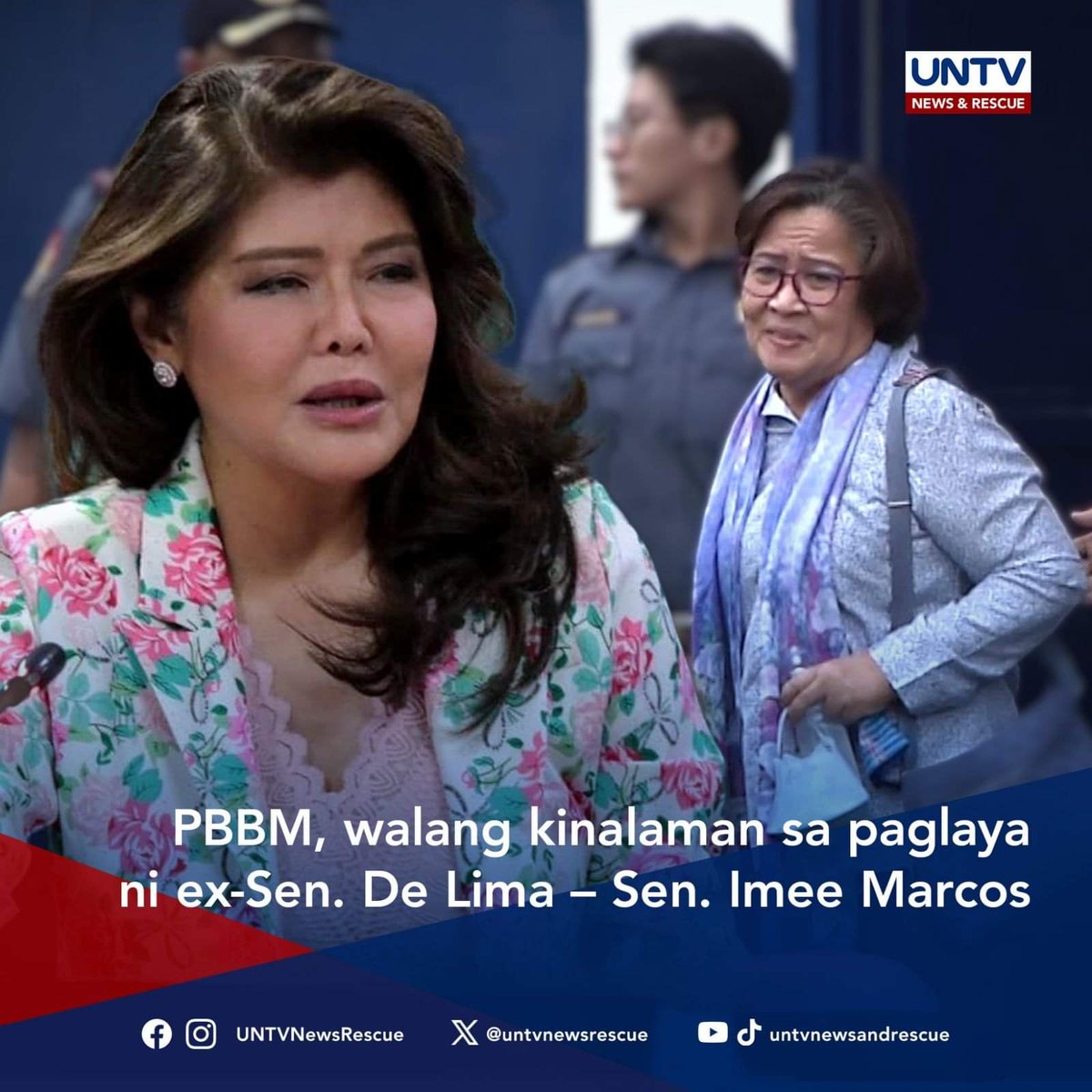 I agree with Sen. Imee Marcos. PBBM has nothing to do with the bail of De Lima.