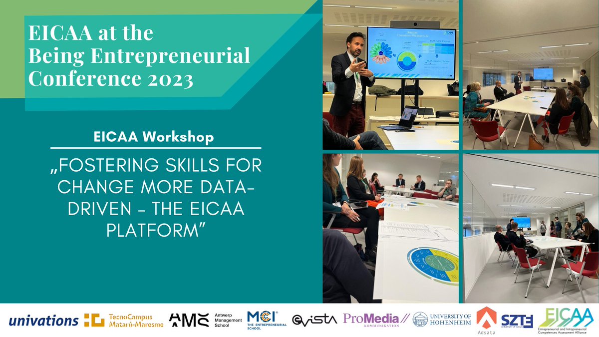 EICAAproject's tweet image. Reflecting on an incredible session at the #BE2023 🌟 Our EICAA workshop, "Fostering Skills for Change - The Data-Driven EICAA Platform," stood out. Explore EICAA for entrepreneurship education: Read our E-Zine at eicaa.eu. #Entrepreneurship 🚀