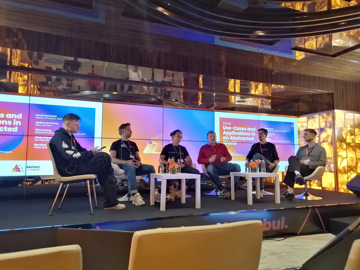 mujtabaidrees94's tweet photo. Great panel discussion!! We are at the tip of the iceberg here. Huge blockchain adoption potential is yet to be unleashed. Account abstraction is one step for a dapp, a giant leap for the blockchain.
#Devconnect #AbstractIstanbul https://t.co/pgn7KuFstX
