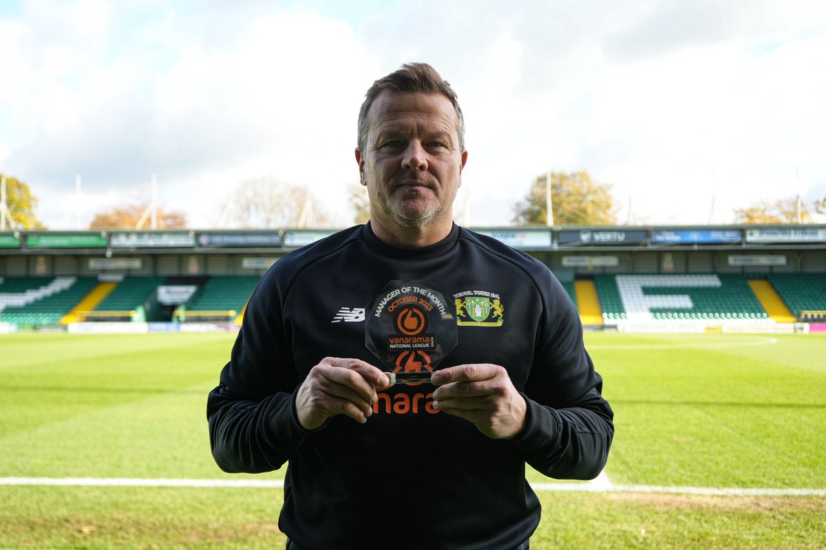Club Statement: Mark Cooper 

Manager of the Month for October. 🤩

#YTFC 💚