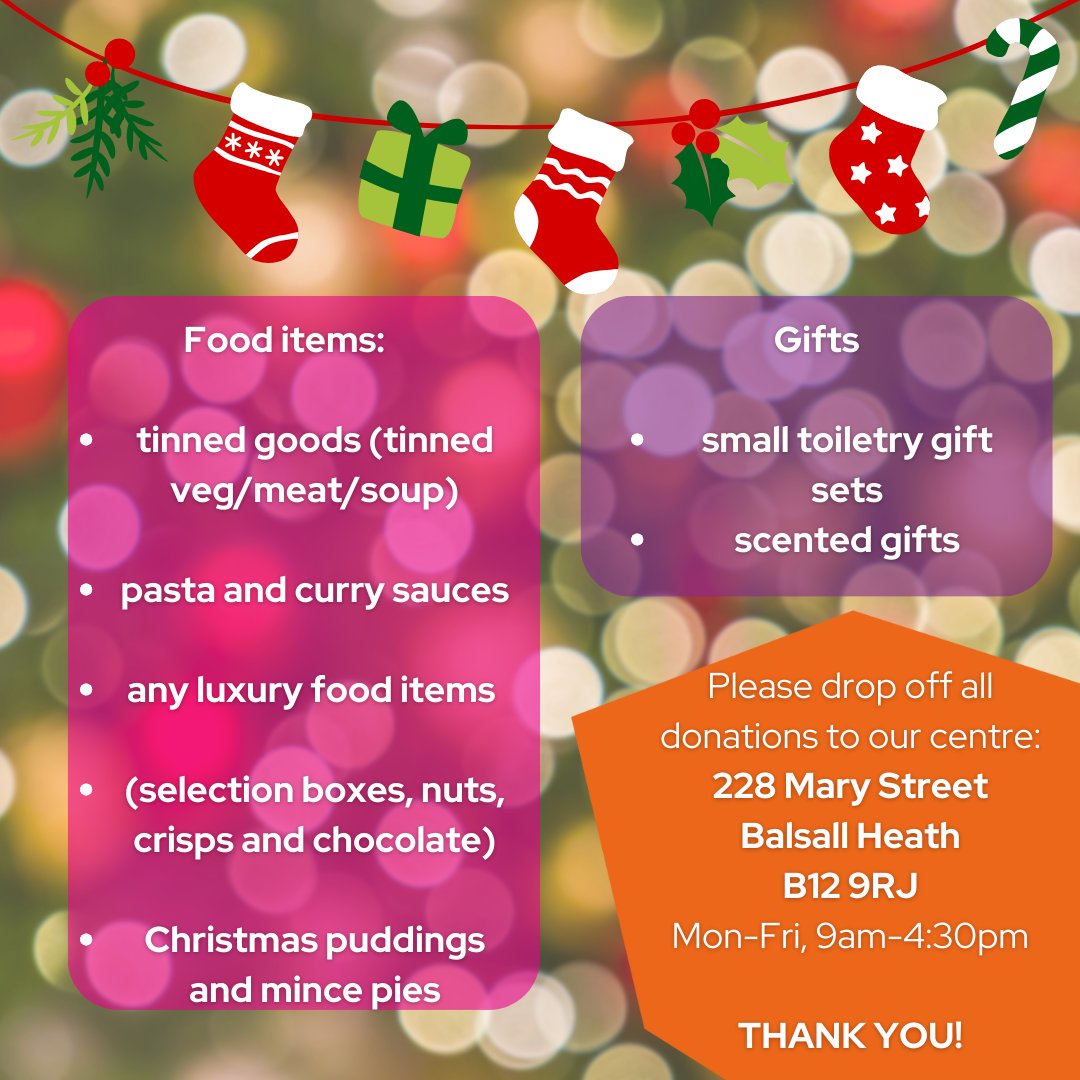 Every year, we make Chistmas hampers for the most vulnerable women we support, to help them get through the holiday season with hope. Could you help us with donations of food for these hampers?🎄 Please drop off donations to our centre, Mon-Fri, 9am-4:30pm. Thank you💛 #Anawim