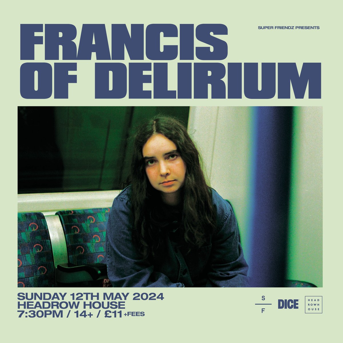 Headrow House (@headrowhouse) on Twitter photo Just announced! <a href="/frantowndeli/">Francis of Delirium</a> A.K.A Francis Of Delirium returns to the Headrow house gig room, May 12th, 2024 👌
Tickets up on sale this Friday, 17th. Hit the link to set a reminder via DICE!
buff.ly/49BgUgn Just announced! <a href="/frantowndeli/">Francis of Delirium</a> A.K.A Francis Of Delirium returns to the Headrow house gig room, May 12th, 2024 👌
Tickets up on sale this Friday, 17th. Hit the link to set a reminder via DICE!
buff.ly/49BgUgn