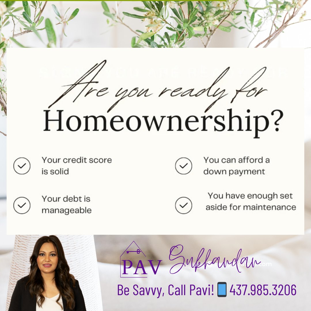 'Be Savvy, Call Pavi! I 437.985.3206

Buy Sell| Lease | Invest
Let's make it happen!

#windsorrealtor #properties #windsorrealestate #windsor #windsorontario
#realestate #realtors #homebuyingtips #home-buying #househunting #dreamhome #homesforsale #firsttimehomebuyer #selling