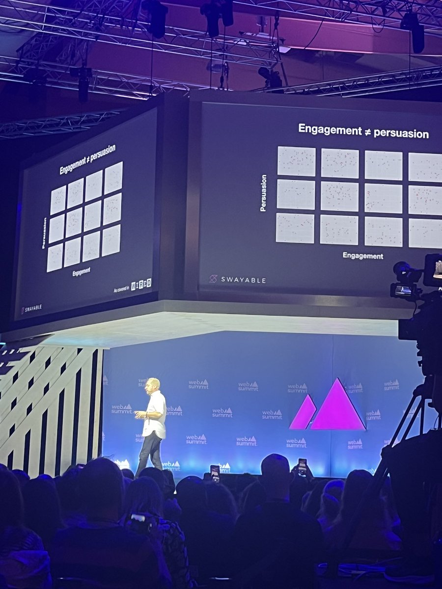 Izabella Bray (@izabellabray) on Twitter photo “In marketing you’re either doing direct response campaigns. Or persuasion. If it’s a change that happens in our head, how do we measure it?…. Metrics are here to support visionary story telling. Not replace it.”- <a href="/jslez/">James Slezak ➡️ @jslez@threads.net</a> of <a href="/Swayable/">Swayable⚡️</a> at <a href="/WebSummit/">Web Summit</a> “In marketing you’re either doing direct response campaigns. Or persuasion. If it’s a change that happens in our head, how do we measure it?…. Metrics are here to support visionary story telling. Not replace it.”- <a href="/jslez/">James Slezak ➡️ @jslez@threads.net</a> of <a href="/Swayable/">Swayable⚡️</a> at <a href="/WebSummit/">Web Summit</a>