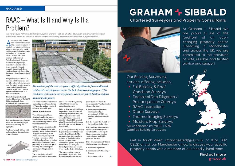 RoofingToday's tweet image. 📰 It may be that strengthening or monitoring are options to consider when #RAAC #roofing material is discovered - Kyle Hargreaves @graham_sibbald1 #charteredsurveyors explains more in the latest edition here: bit.ly/RTNov23#page=21 #RAACroofs