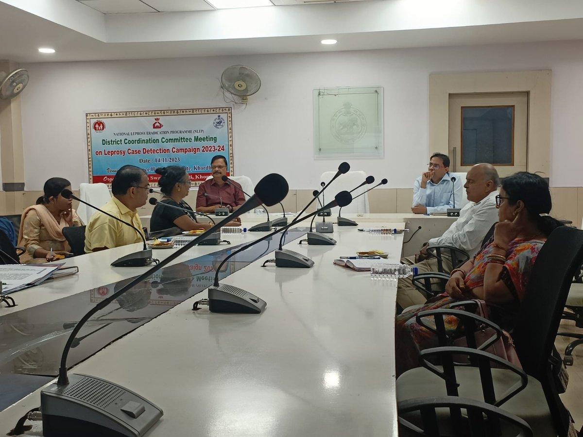 District Coordination/ Planning Committee Meeting for Leprosy Case Detection Campaign 2023-24 under the Chairmanship of PD DRDA Khordha in the presence of CDM &amp; PHO, DPHO, ADPHO (LEP), DPM at Collectorate Conference Hall Khordha today.
<a href="/DMKhordha/">District Magistrate Khordha</a> <a href="/HFWOdisha/">H & FW Dept Odisha</a>