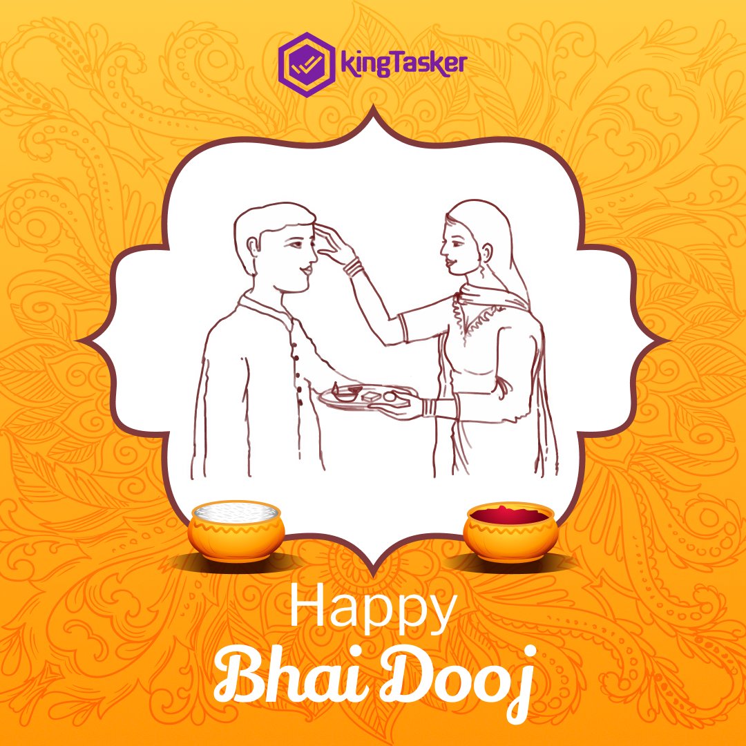 KingTasker_com's tweet photo. On this special day, let's rekindle the #memories of shared laughter, #childhood adventures, and #heartwarming moments that define our #siblinghood. 

Happy Bhai Dooj! https://t.co/nfTKv2OIvZ