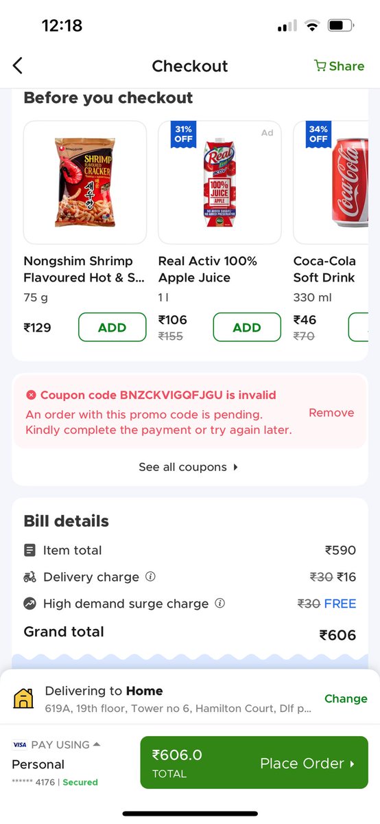 Feba_v's tweet photo. @letsblinkit you make a fool of customers, 1st sell expired products and  then when asking for refund you share invalid coupon codes that can’t be used in the time frame given by you. I need a call back immediately/ action on this. https://t.co/9SkXLyCKJl