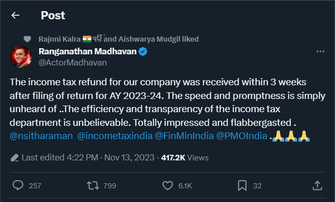 rishibagree's tweet image. Income tax refund within 3 weeks.
Directly in your Bank.
No commission or cut.

This is how the system works NOW