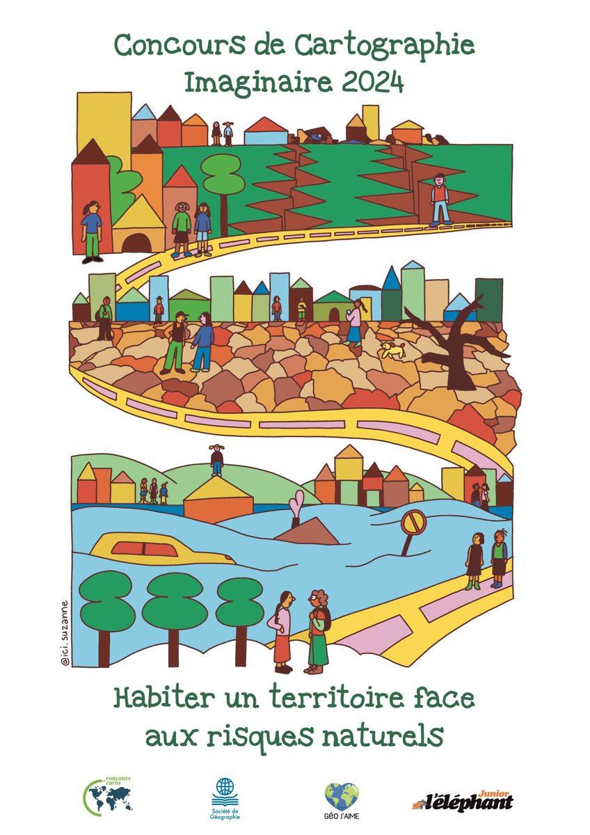 Concours Carto (@concourscarto) on Twitter photo 2/ Pour le Concours Carto Imaginaire on invite les élèves de CM, 6ème-5ème et SEGPA-ULIS à imaginer un territoire face aux risques naturels. Sujet brûlant d'actualité pour manier de nombreux concepts géographiques.
concourscarto.com/accueil-cci/
<a href="/LelephantRevue/">l'éléphant La revue</a> <a href="/lelephantjunior/">Pr. Philéas</a> 2/ Pour le Concours Carto Imaginaire on invite les élèves de CM, 6ème-5ème et SEGPA-ULIS à imaginer un territoire face aux risques naturels. Sujet brûlant d'actualité pour manier de nombreux concepts géographiques.
concourscarto.com/accueil-cci/
<a href="/LelephantRevue/">l'éléphant La revue</a> <a href="/lelephantjunior/">Pr. Philéas</a>