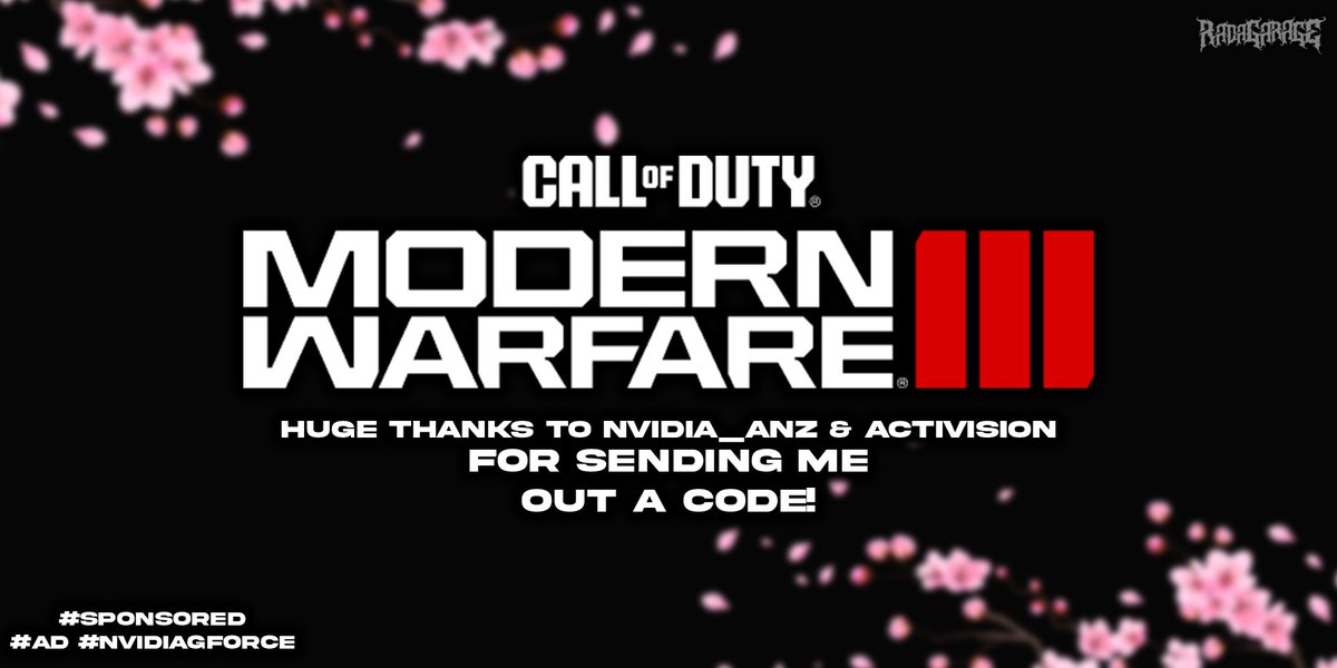 🔴 Streaming #MW3 

Powered by #NvidiaGeForce &amp; #RTXOn 
Huge thankyou to <a href="/NvidiaANZ/">NVIDIA ANZ</a> &amp; <a href="/CallofDuty_ANZ/">Call of Duty ANZ</a> For supplying me with a code!

Twitch.tv/Radalive