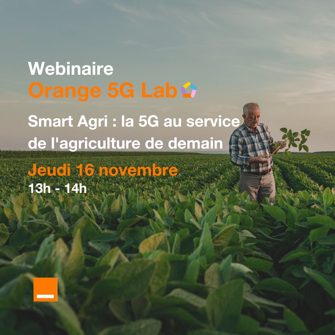 orangebusiness's tweet image. La révolution de l'agriculture grâce à la #5G 🚀
Ce que vous découvrirez lors de ce #webinaire :
📌 L'impact de la 5G dans le domaine agricole
📌 Les Orange 5G Lab
📌 Présentation de vos projets
Inscriptions par là 👉 cutt.ly/7wE1sOxv