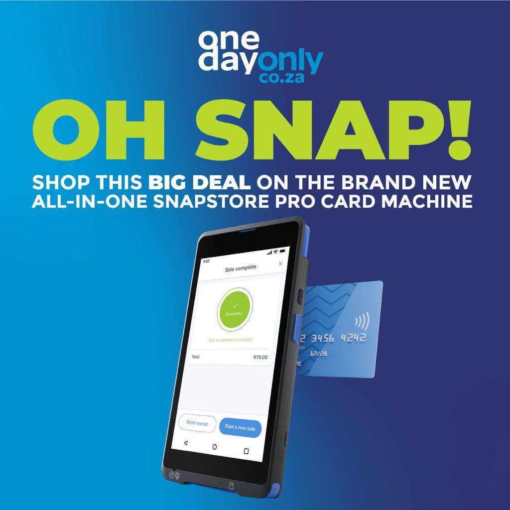 Snap to Success: bit.ly/3ubEtwe 

Exciting News for Small Business Owners 🛍️Seize the opportunity with <a href="/SB_BusinessZA/">Standard Bank Business ZA</a> and OneDayOnly. Act Fast⚡Enjoy a 40% discount on the all-in-one Snapstore Pro Card Machine📲🚀 Simplify your payments with easy transactions and