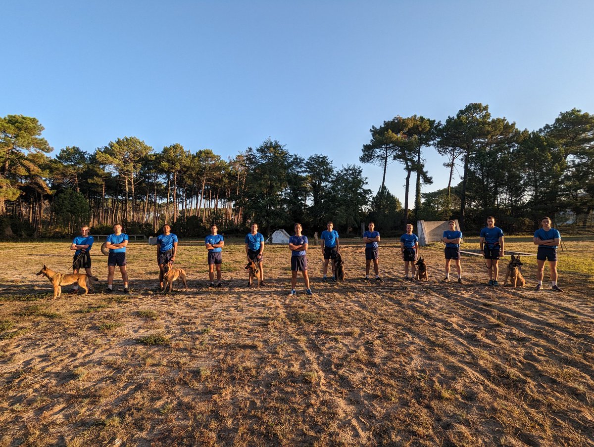 CDC17GA's tweet photo. #cohésion #dépassementdesoi
Footing du Chef de corps avec les jeunes sergents et leur chien, en stage de cursus Cynotechnique !!
Des moments simples, forts et irremplaçables !
#17GA https://t.co/RcIh2fmL6n