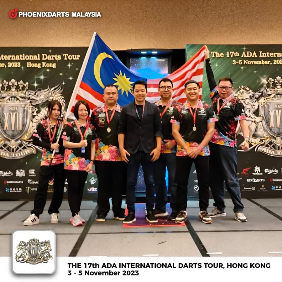 RobbieWongSH's tweet photo. Done 17th ADA International Darts Tour Hong Kong 

Result: 
Day 1 
World Cup Series - International Team Malaysia 
Best 8 

Single Cricket Division 1 - Best 64

Day 2 
L Style Double Division 1 - RR

Day 3 
Darts On Cup 501 Single Division 1 - best 64

Phoenix Cup Trios - best 64 https://t.co/IOzwtxT5b2