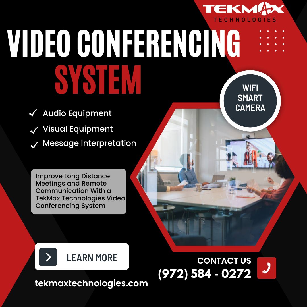 TMHomeTheater's tweet image. If you are looking for a video conferencing system that is reliable, affordable, and easy to use, then Tekmax Technologies is the right choice for you. Contact us  to learn more : tekmaxtechnologies.com #audiovideoinstallation #SmartTech #VideoConferencingTool