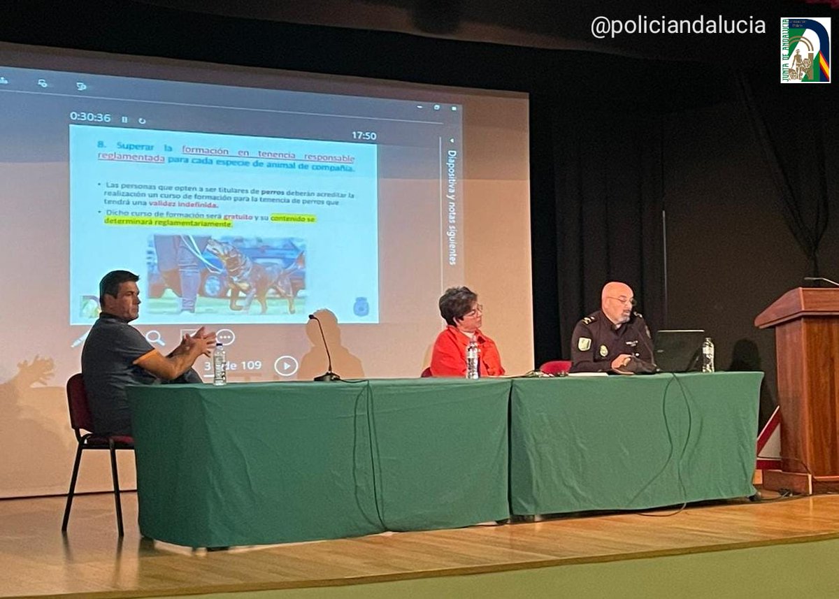 ℹ️ ¿Sabías que los animales de compañía pueden acceder a edificios públicos de <a href="/AndaluciaJunta/">Junta de Andalucía</a> y otros lugares? 🐕‍🦺☺️

🗨️ Lo explicamos en unas Jornadas organizadas por el <a href="/aytopechina/">Ayuntamiento de Pechina</a> sobre los efectos de la entrada en vigor de la Ley 7/2023 de #BienestarAnimal

#Almería