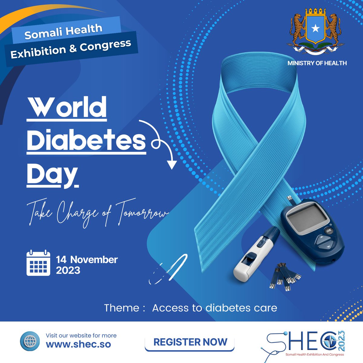 Together in the fight against diabetes: A little knowledge goes a long way. Empower yourself and others with diabetes education. 🎗️ 

#DefeatDiabetes #AwarenessIsPower #Diabetesawareness #SHEC2023 #SomaliHealthExhibition #DiabetesAwareness