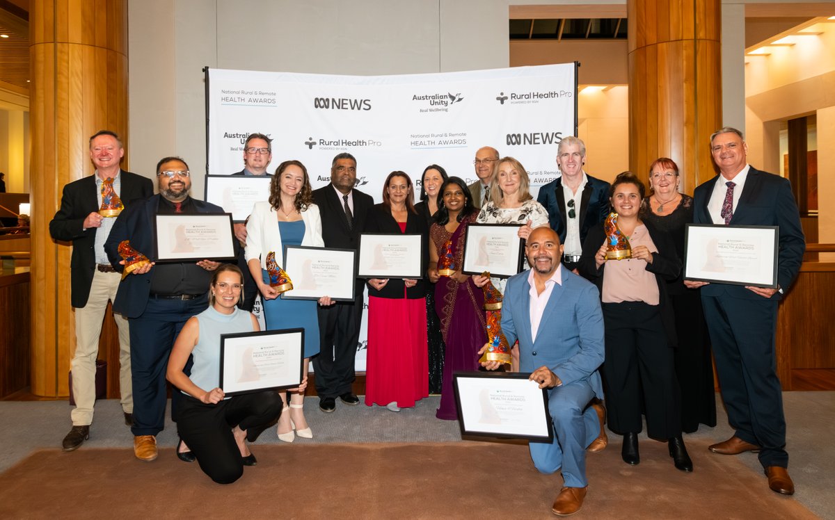RuralDoctorsOrg's tweet photo. Congratulations to all the brilliant winners at last night's National Rural and Remote Health Awards, hosted by @RuralHealthPro at Parliament House, Canberra. Full coverage at the Rural Health Pro website: https://t.co/TXhD4TKb18
#ruralpositive #nrrha23 #ruralhealth #rh23 https://t.co/QpI7euZiQ0