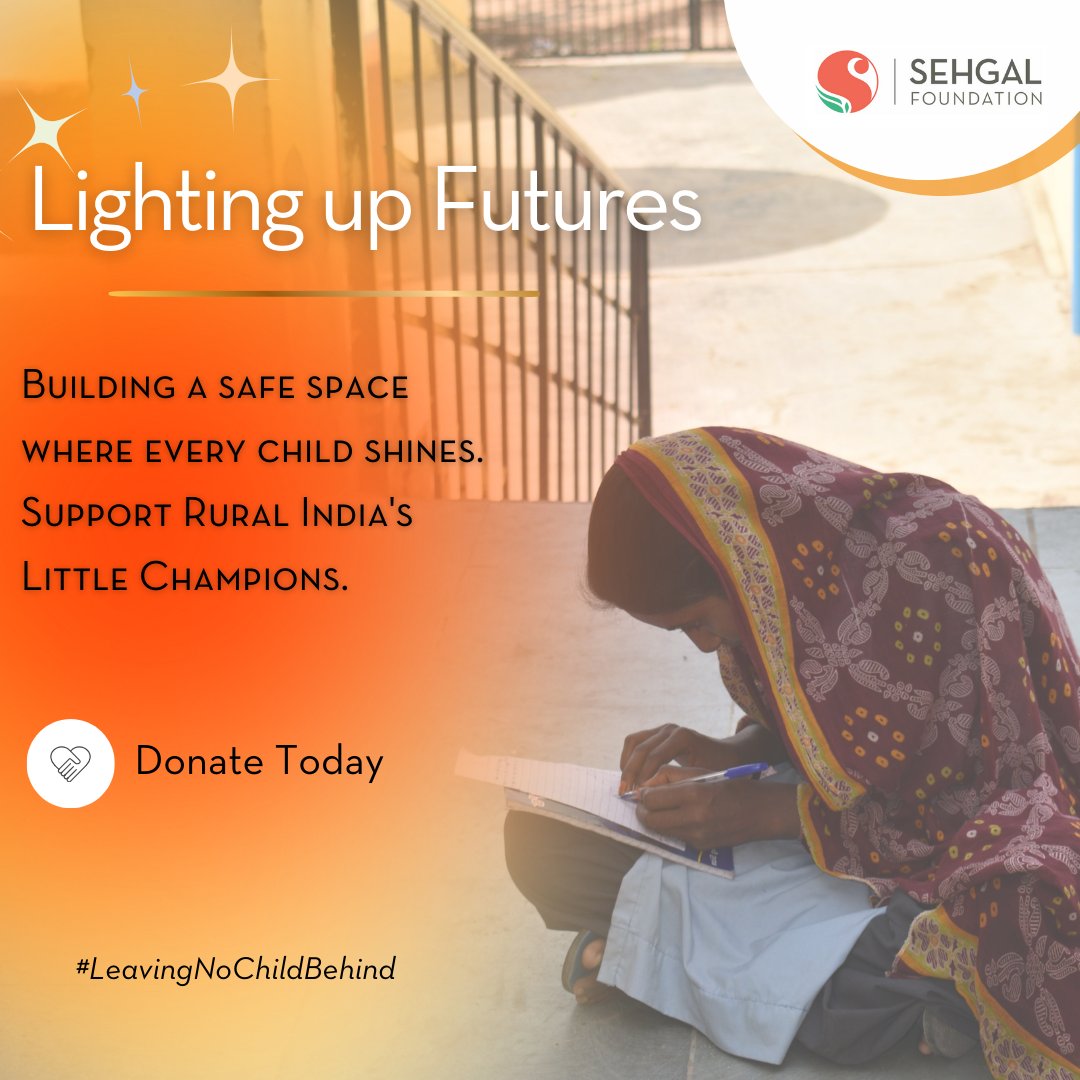 Embrace the festive spirit with S M Sehgal Foundation's Transform Lives one school at a time program, to make sure that rural school children have equal opportunities. 

Please donate today—Visit smsfoundation.org/donate/?utm_so… 

#RuralSchools #LeavingNoChildBehind #EducationForAll