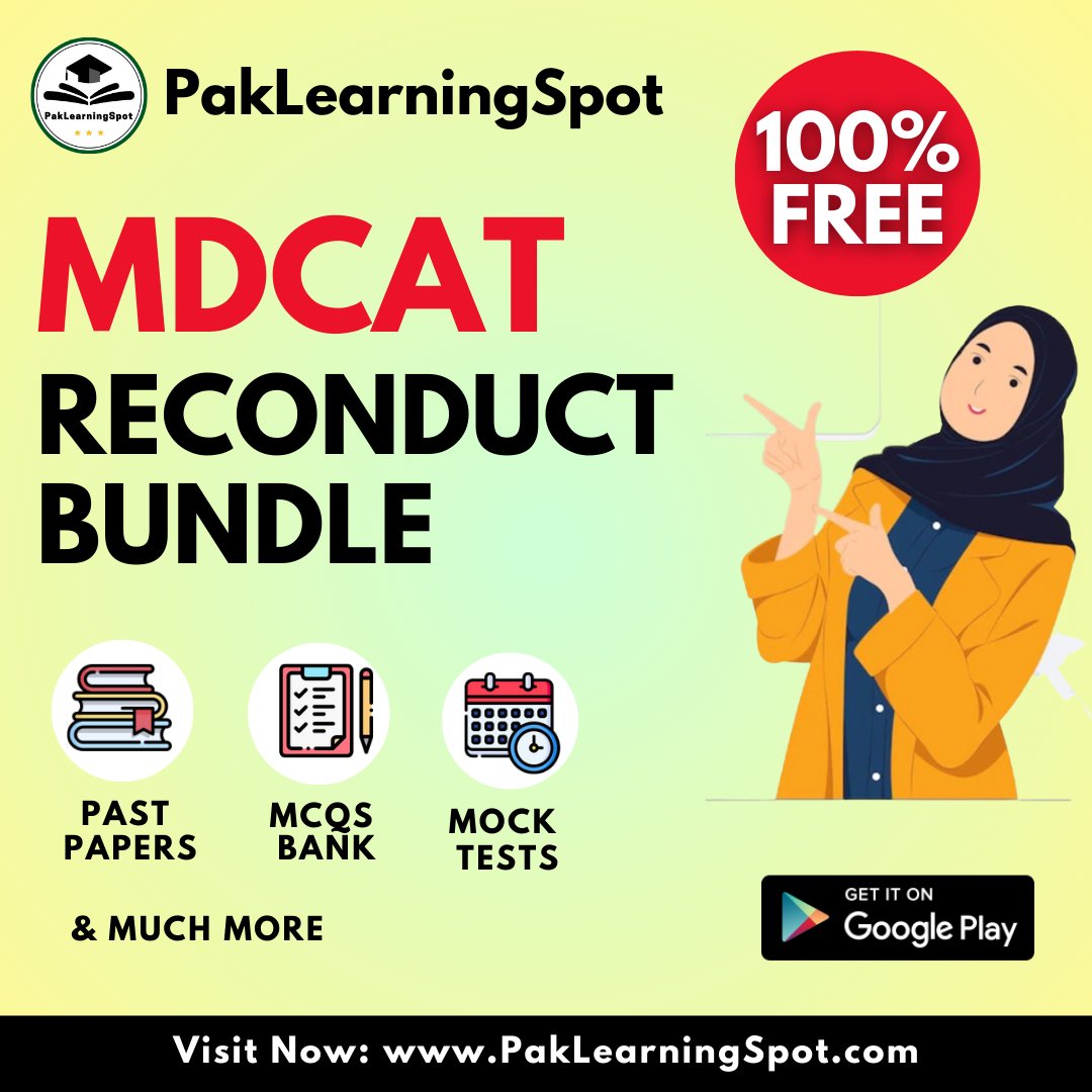 theplsacademy's tweet photo. MDCAT Alert🚨
Just few days are left before MDCAT Reconduct 2023.. Boost your preparations with FREE Mock Tests, and Past Papers from PLS PREP. https://t.co/hL1mxpcgEx
#MDCAT #MDCATReconduct https://t.co/qONKRDMwMQ