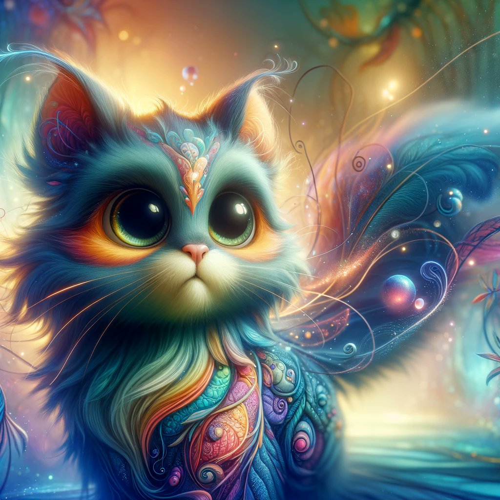 AI_Made_Artwork's tweet photo. ✨🐾 Caught in a Moment of Wonder! This fantasy cat's curious gaze opens a world of magical mysteries. Vibrant colors and whimsical patterns capture its enchanting spirit.
.
.
.
#FantasyCat #CuriosityCaptured #MagicalMysteries #EnchantedWorld #ColorfulCreatures #ImaginativeArt #CatsOfX