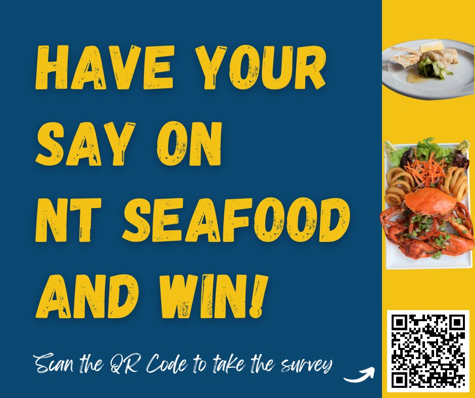 Territorians, share your views on NT seafood🐟Participate &amp; you could win a $100 Mr Barra or Snapper Rocks voucher. Let's hear about your seafood experiences &amp; preferences. Dive into the survey for a chance for one of the fabulous seafood vouchers! surveymonkey.com/r/haveyoursayN…