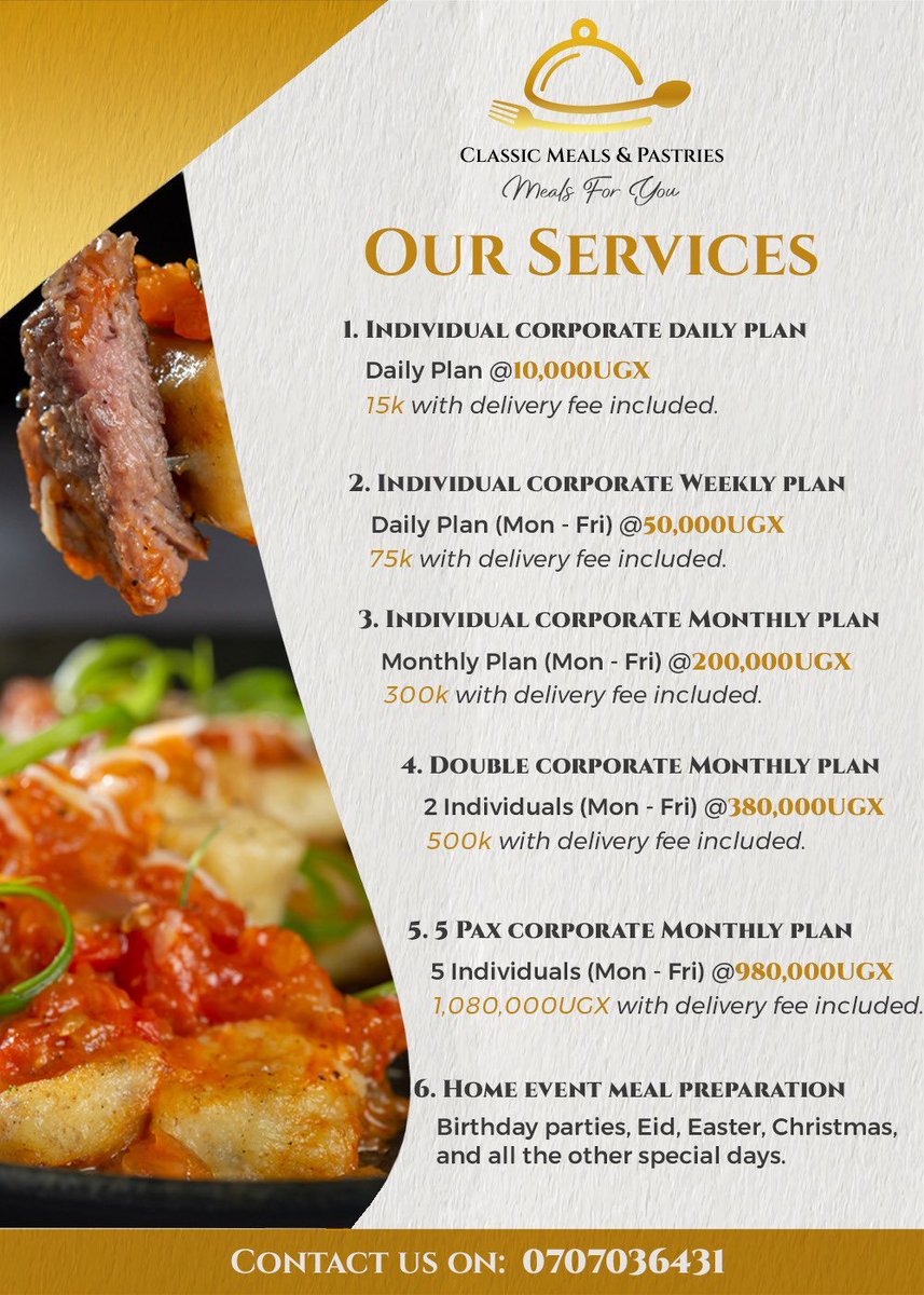 classicmeals's tweet photo. Choosing what to cook/eat for the day can be hard sometimes. Let’s do the thinking for you😊. This is to remind you all that we have different meal plans that you can take advantage of at the friendliest of prices👊🏾. Happy new week folks🫶🏾 https://t.co/dTQcirY28m