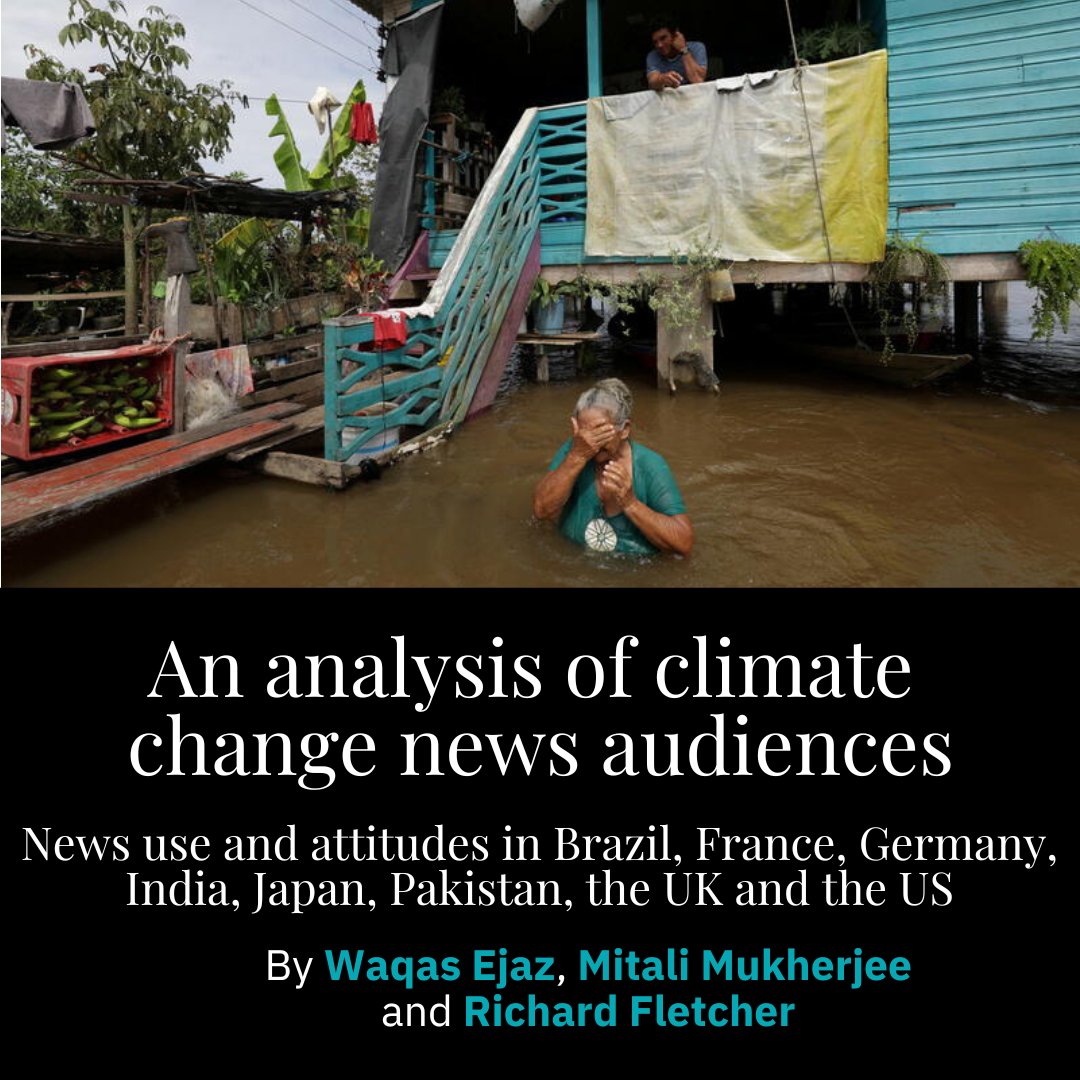 Reuters Institute (@risj_oxford) on Twitter photo Audiences who follow climate news every week are more likely to think people are affected by climate change now
This is one of the findings of a report by <a href="/waqasejazch/">Waqas Ejaz, PhD📊</a> @MitaliLive <a href="/richrdfletcher/">Richard Fletcher</a> with data from 🇧🇷🇮🇳🇵🇰🇯🇵🇬🇧🇺🇸🇫🇷🇩🇪 #COP28
reutersinstitute.politics.ox.ac.uk/climate-change…
🧵10 charts below Audiences who follow climate news every week are more likely to think people are affected by climate change now
This is one of the findings of a report by <a href="/waqasejazch/">Waqas Ejaz, PhD📊</a> @MitaliLive <a href="/richrdfletcher/">Richard Fletcher</a> with data from 🇧🇷🇮🇳🇵🇰🇯🇵🇬🇧🇺🇸🇫🇷🇩🇪 #COP28
reutersinstitute.politics.ox.ac.uk/climate-change…
🧵10 charts below