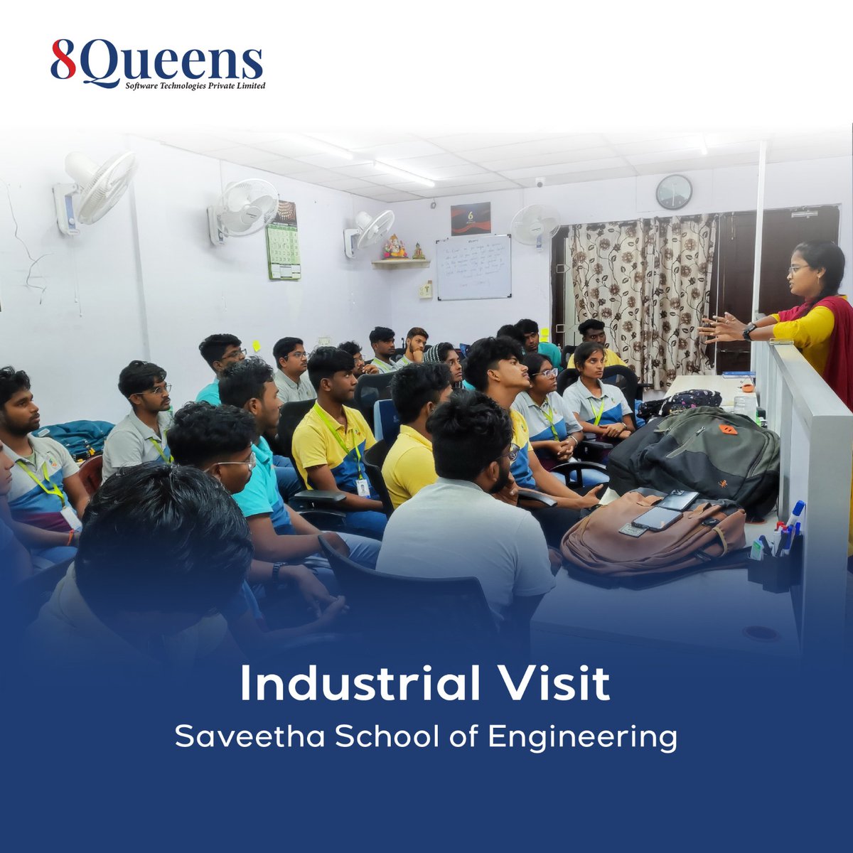 8queenstech's tweet image. &quot;🎓 Welcoming students from Saveetha School of Engineering at 8Queens! 💻 A day filled with insights into the latest industry trends, interactive sessions, and career exploration. Bridging the gap between classroom knowledge and real-world applications. &quot;🎓 #TechVisit #Education