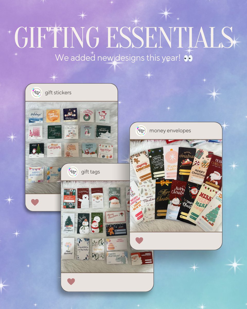 printingfairyph's tweet photo. The holiday season is here!! Check out our designs and prints for gift tags, gift stickers, and even money envelopes! We've updated our designs and upgraded the quality as well! ❄

#giftideas #giftideasph #moneyenvelopeph #moneyenvelopesph #gifttags #giftstickers #gifts https://t.co/pwGXv1YVYH