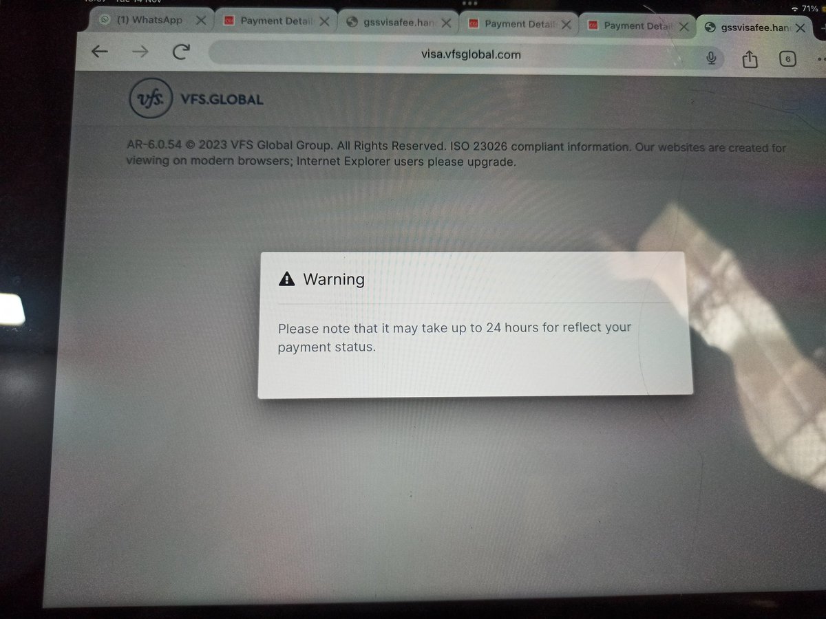Ravi_JGD's tweet photo. Trying 2 apply USVisa frm @USAndMumbai us visa scheduling site.Made payment 4 self &amp; pending payment 4 dependant.But pathetic system of @VFSGlobal @vfsglobalcare not allowing me to proceed. They have not yet processed my payment &amp; my slip is abt 2 expire. Not sure what that means https://t.co/l6MZ3MTcvE