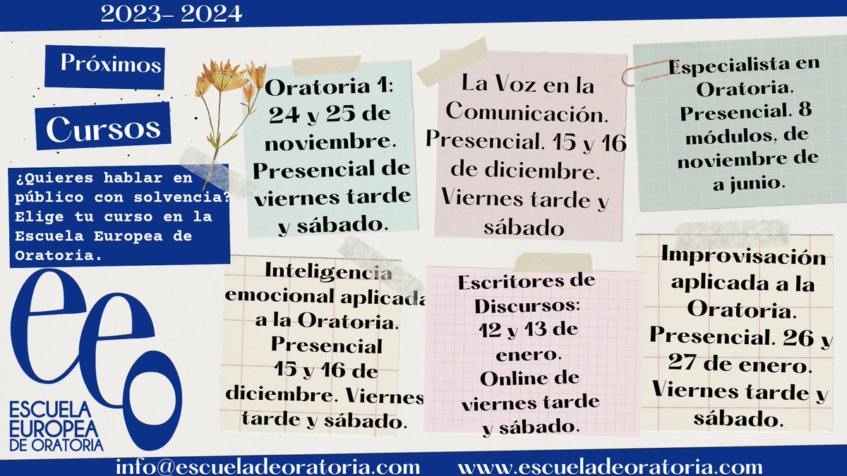 mpdelasheras's tweet photo. Tú decides qué curso de #hablarenpublico hacer en la @EOratoria. Info@escueladeoratoria.com https://t.co/CXrh3JfFT9