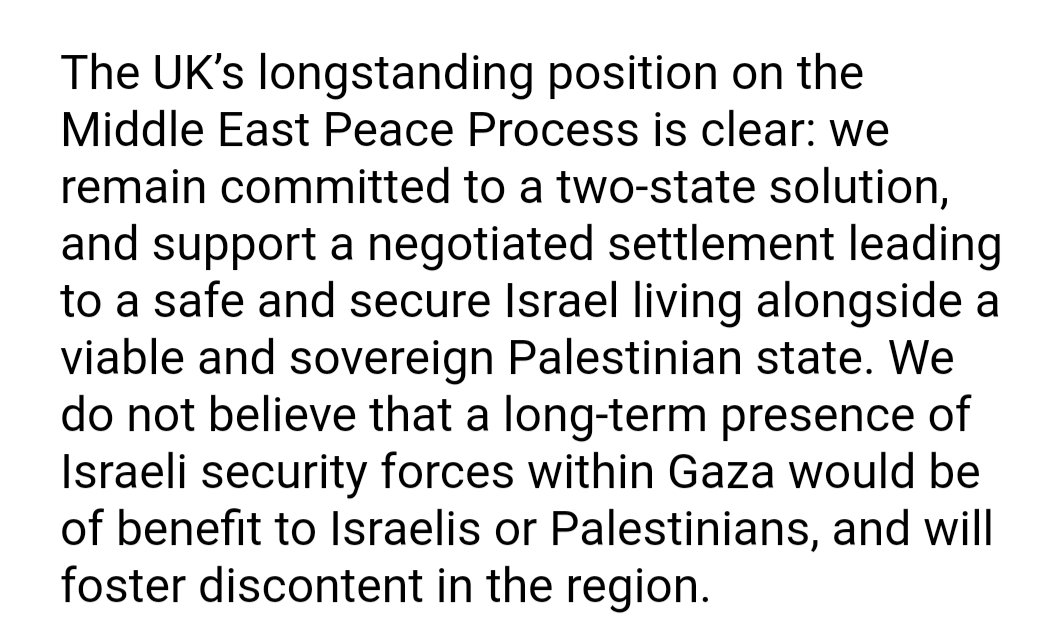 The UK government has responded to the petition, “Seek a ceasefire and to end Israeli occupation of the West Bank and Gaza Strip”. The Hamas argument is cold, calculated propaganda. We are governed by monsters.