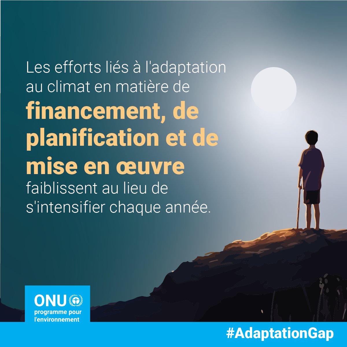 L'#ActionClimatique devrait s'intensifier, mais ce n'est pas le cas. Les progrès en matière d'adaptation au climat ralentissent. Le rapport #AdaptationGap souligne les actions urgentes nécessaires dans 3 domaines clés : le financement, la planification et la mise en œuvre.