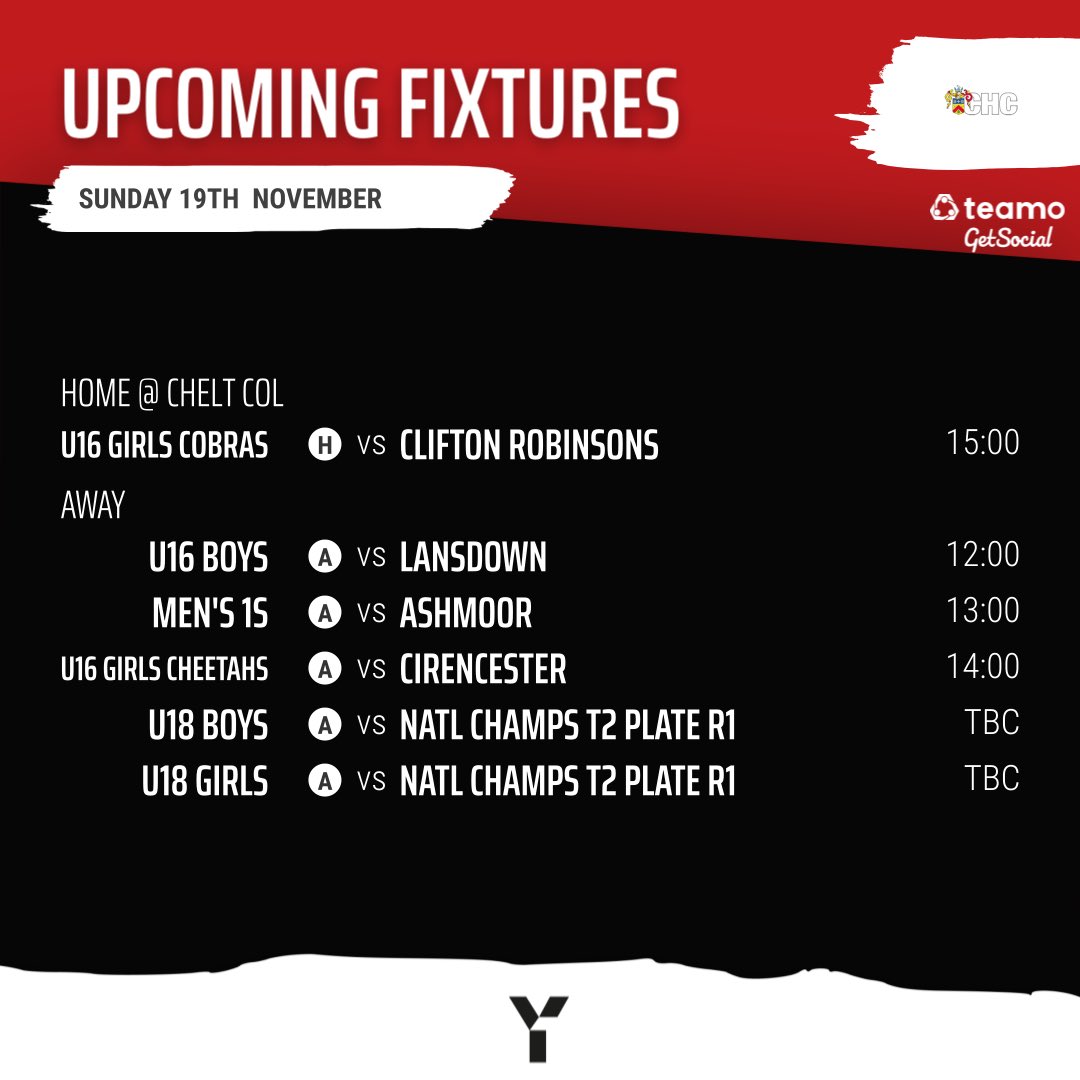 Fixtures this weekend! All our ladies teams play at Balcarras on Saturday! Head to the beach from 11.00am to catch all the action! Sunday sees our youth teams step back on the pitch and the M1’s travel to Ashmoor! #CHC #freetosee #fixtures #gowell @swsportsnews