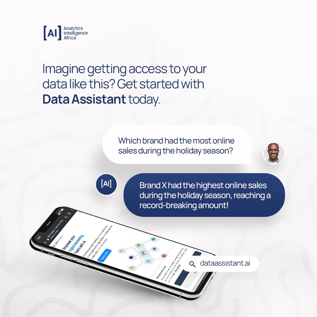 AnalyticsIntel_'s tweet image. No more sifting through endless reports. With Data Assistant, simply ask your data questions, and get real-time answers.

Get started today and make informed decisions effortlessly.

Contact us to schedule a demo session today: dataassistant.ai 

#conversationalaiplatform