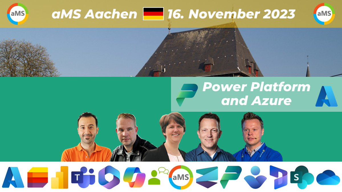 aOSComm's tweet photo. 📣Nov 16 #aMSAachen
Great set of #PowerPlatform and #Azure sessions
#Microsoft365 #Azure #AI #PowerPlatform #Copilot and more🤩
📅 Agenda https://t.co/6KZi4mv5sj
📱App https://t.co/zpDCrr75Ji
➡️ 🎟️ Registration https://t.co/trObuU39KD 🎟️ https://t.co/VPf8oFFtm4