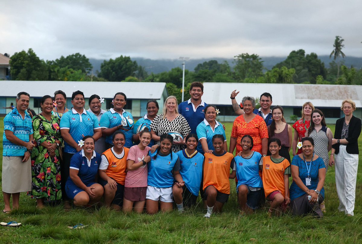 It’s my strong belief that equal societies are successful societies. 💪
 
Samoa has made tackling gender-based violence a political priority.
 
I visited “Get into Rugby +” project implemented by <a href="/UN_Women/">UN Women</a>. It  educates secondary school students about equality through sport.
