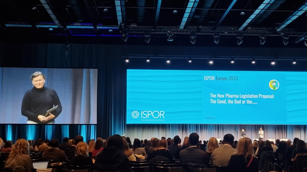 Very interesting plenary at the #ISPOREurope 2023 on the upcoming EU Pharma Legislation chaired by the great Anja Schiel from NoMA, and with <a href="/EORTC/">EORTC</a> Director General Denis Lacombe. <a href="/EORTC_QLG/">EORTC Quality of Life Group (QLG)</a> is here as well ;)