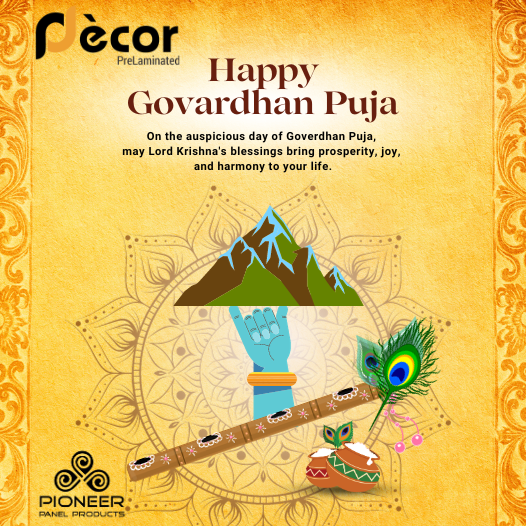 Pioneer_Panel's tweet photo. On the auspicious day of Goverdhan Puja,
May Lord Krishna's blessings bring prosperity, joy, and harmony to your life.
Happy Goverdhan Puja.
#Goverdhanpuja #Happygoverdhanpuja #Pioneerpanelproducts #MDFBoard #PrelaminatedMDFBoards #PDHMRBoards #HDFBoards https://t.co/b9nm6OlO5Y