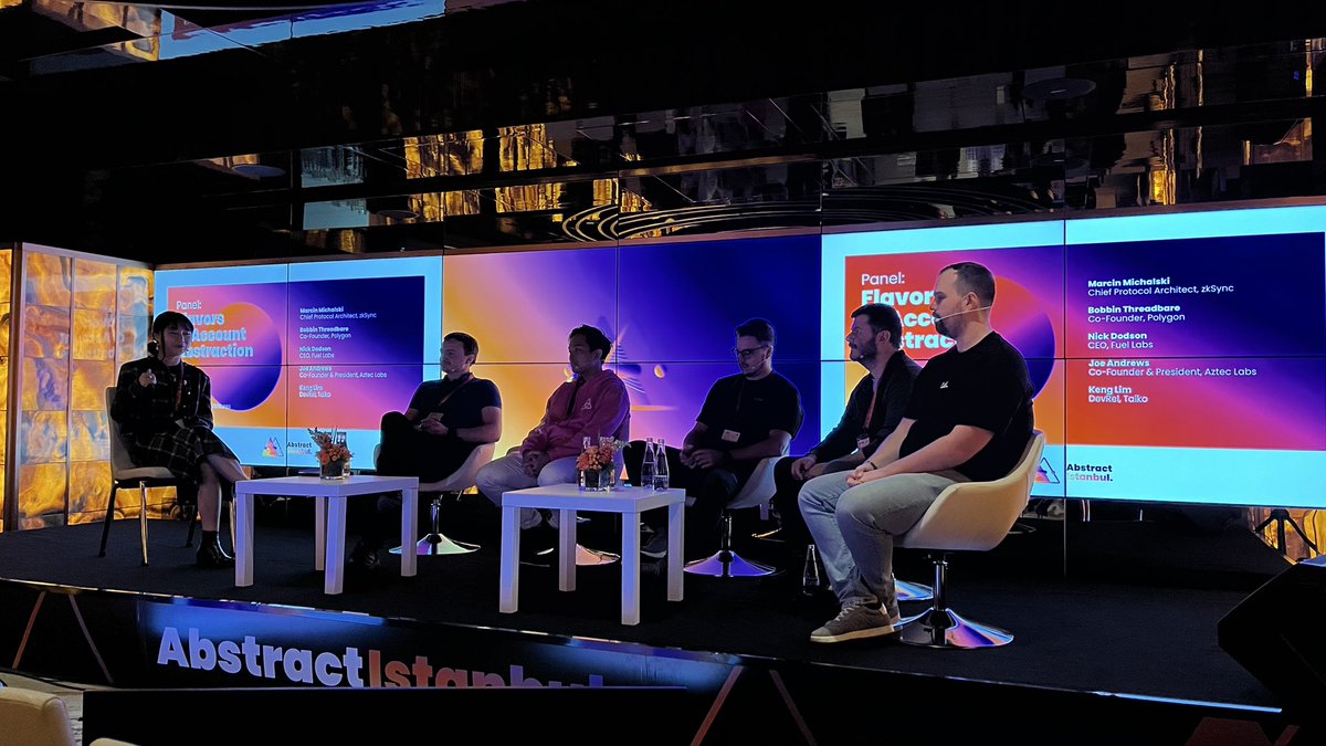 turansert's tweet photo. Flavors of Account Abstraction at #AbstractIstanbul https://t.co/KLwc1IpvmC