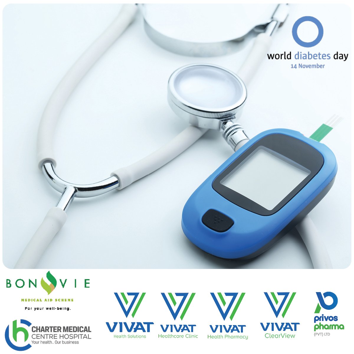 #WorldDiabetesDay2023
With 1 in 10 adults worldwide having diabetes, #diabetes has emerged as a global health issue. As Vivat Health Solutions, we commemorate this day by calling for Access to Diabetes Care for all.

#WorldDiabetesDay #QualityHealthCareRedefined #foryourwellbeing