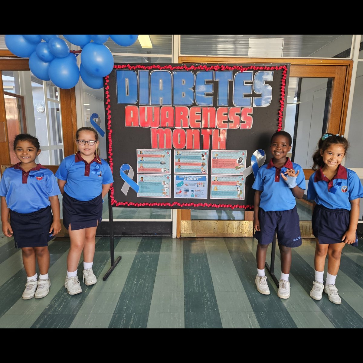 TableViewPS's tweet photo. Today is #WorldDiabetesDay2023. To create awareness TVPS wore our blue ribbons and blue socks. Our learners also gained knowledge through classroom discussions about diabetes which is becoming more prevalent in our modern day society.
#worlddiabetesday https://t.co/ZDlH1NnYEq
