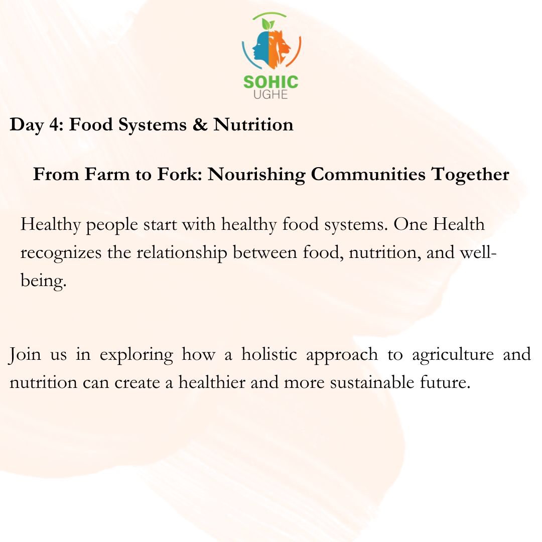 UGHE_SOHIC's tweet photo. Day 4: Nourishing Ideas, Growing Solutions - Where Agriculture Meets Hearticulture! 🌱💚 
#OneHealth
#OneHealthMonth 
#SustainableAgHealth https://t.co/qx5UX2tNjS