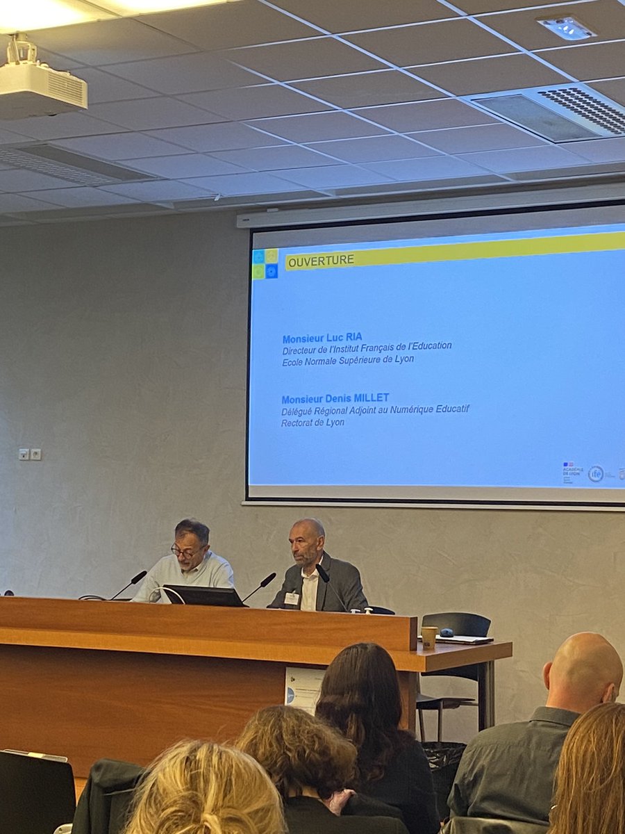 Aujourd’hui à #IFE @ENSdeLyon 
Ouverture du séminaire Terrains d’apprentissage#2023
Par Denis Millet <a href="/academielyon/">Académie de Lyon</a> et <a href="/RiaLuc1/">Ria Luc</a> directeur de l’IFE