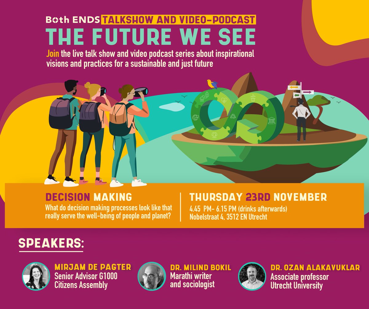 What does truly #democratic and #inclusive decision making look like? Together with our guests we'll dive into this question @ the next session of #TheFutureWeSee on November 23rd.   👉🏽 Get your free tickets here: eventbrite.com/e/tickets-the-… bothends.org/en/Whats-new/E…  See your there!