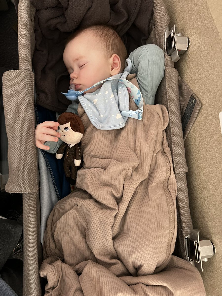 SamBlacow's tweet photo. @emirates @EmiratesSupport Baby Thomas loved his flight to/from Dubai and the flight swag 

Thanks for a lovely flight ✈️👩🏼‍✈️🇦🇪 https://t.co/Hgc94i1XWr