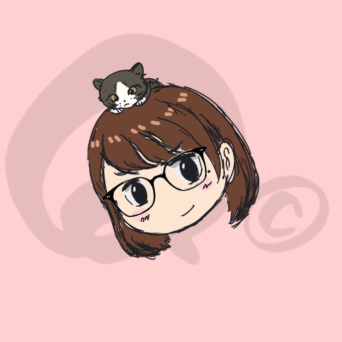 「brown hair cat on head」 illustration images(Latest)