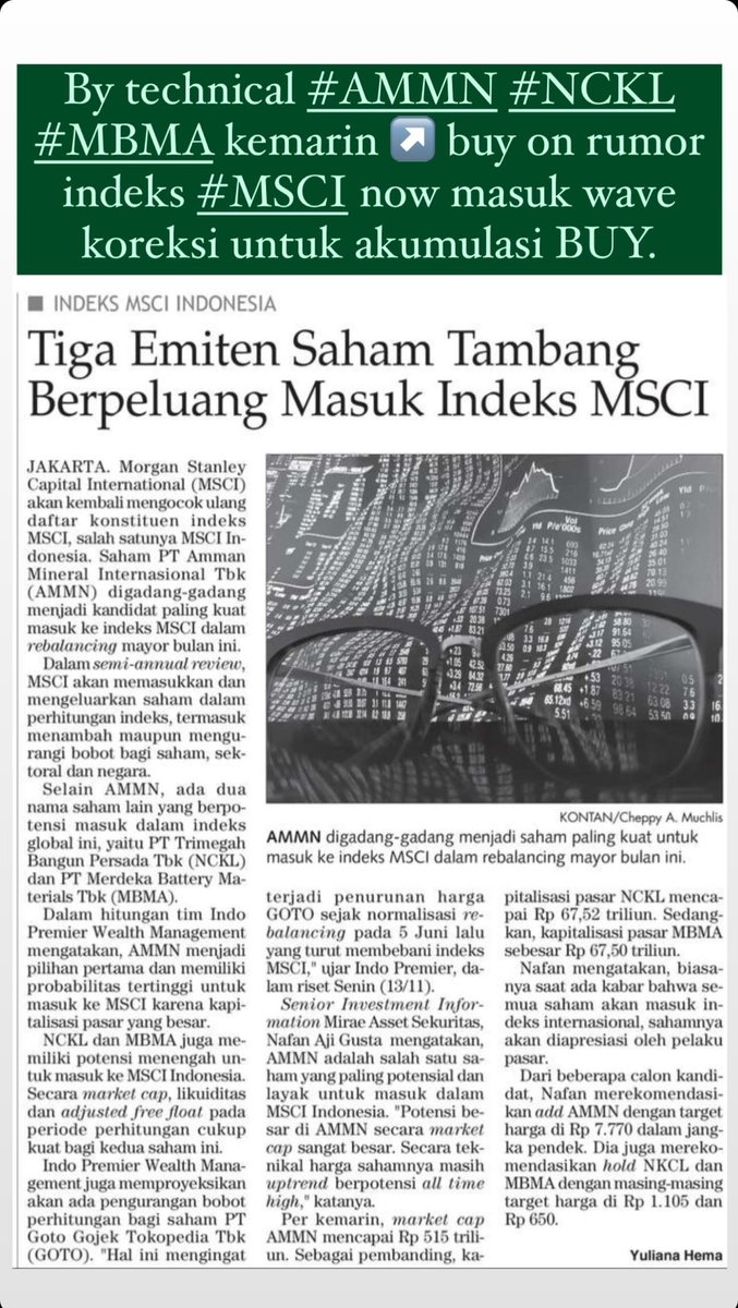 andri_zakarias's tweet photo. View Saham AMMN BREN ASII IMAS ADRO ITMG PTBA MBMA NCKL
#ctasaham #fyp #foryou #saham #ammn #bren #asii #imas #adro #itmg #ptba #mbma #nckl #msci #otomotif #tradingsaham #idx #bisnisnews #investordaily #coal #basicmaterials #infrastruktur https://t.co/tNzwprh8ZK